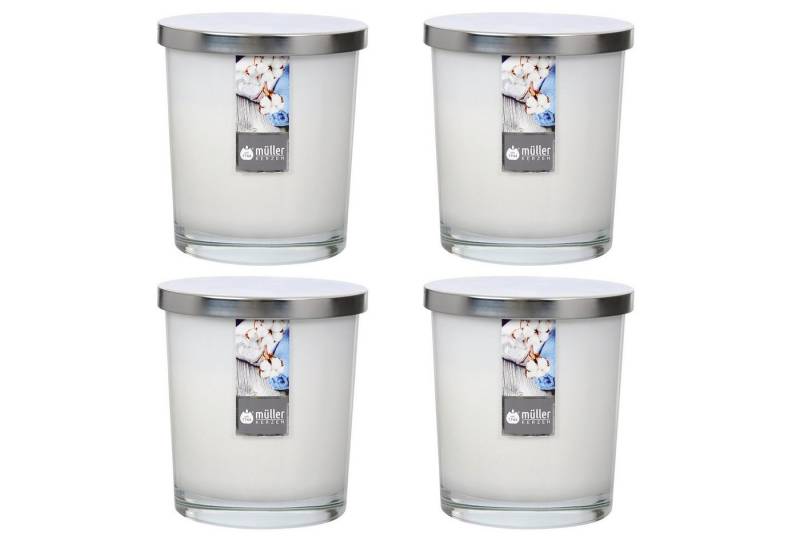 ECI Tools Duftkerze Maxi Duft-Kerzenglas 110/95 mm mit Deckel, Set 4 Stck., Soft Cotton (4er Set) von ECI Tools