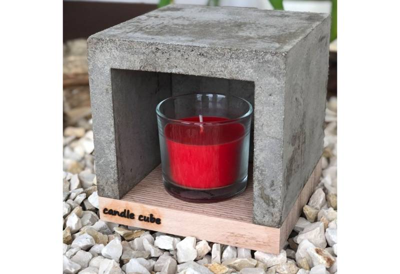 ECI Tools Duftkerze candle cube© Teelicht Tisch Kamin + Duftkerze nach Wahl (Set) von ECI Tools