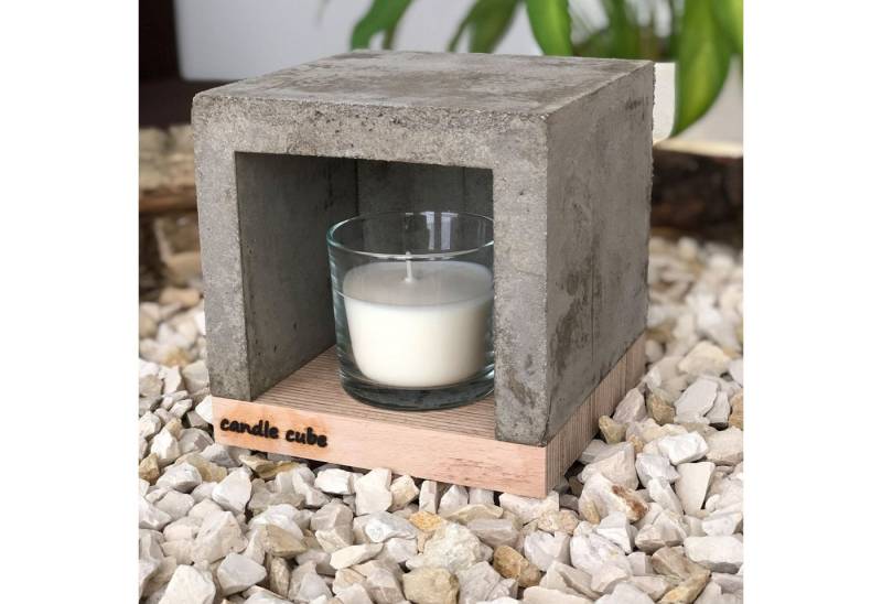ECI Tools Duftkerze candle cube© Teelicht Tisch Kamin + Duftkerze nach Wahl (Set) von ECI Tools