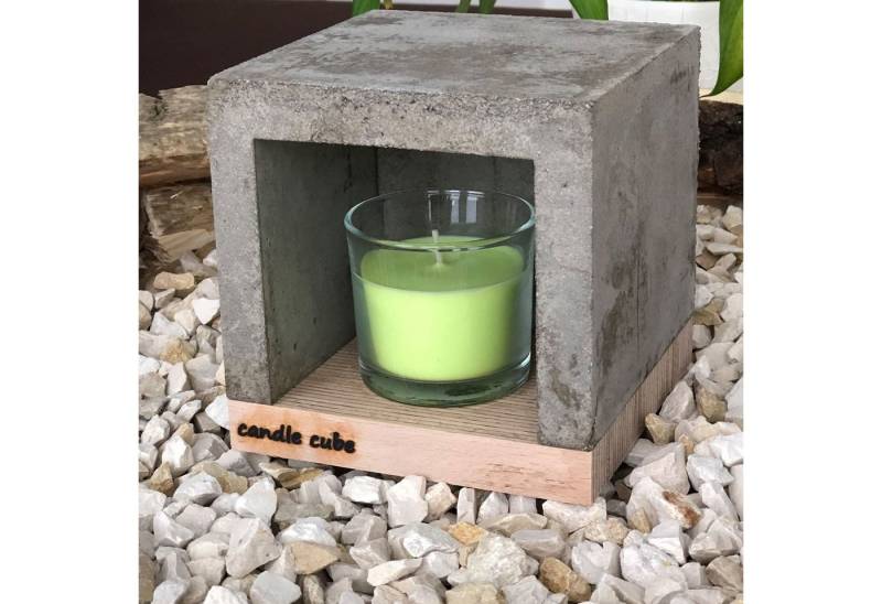 ECI Tools Duftkerze candle cube© Teelicht Tisch Kamin + Duftkerze nach Wahl (Set) von ECI Tools