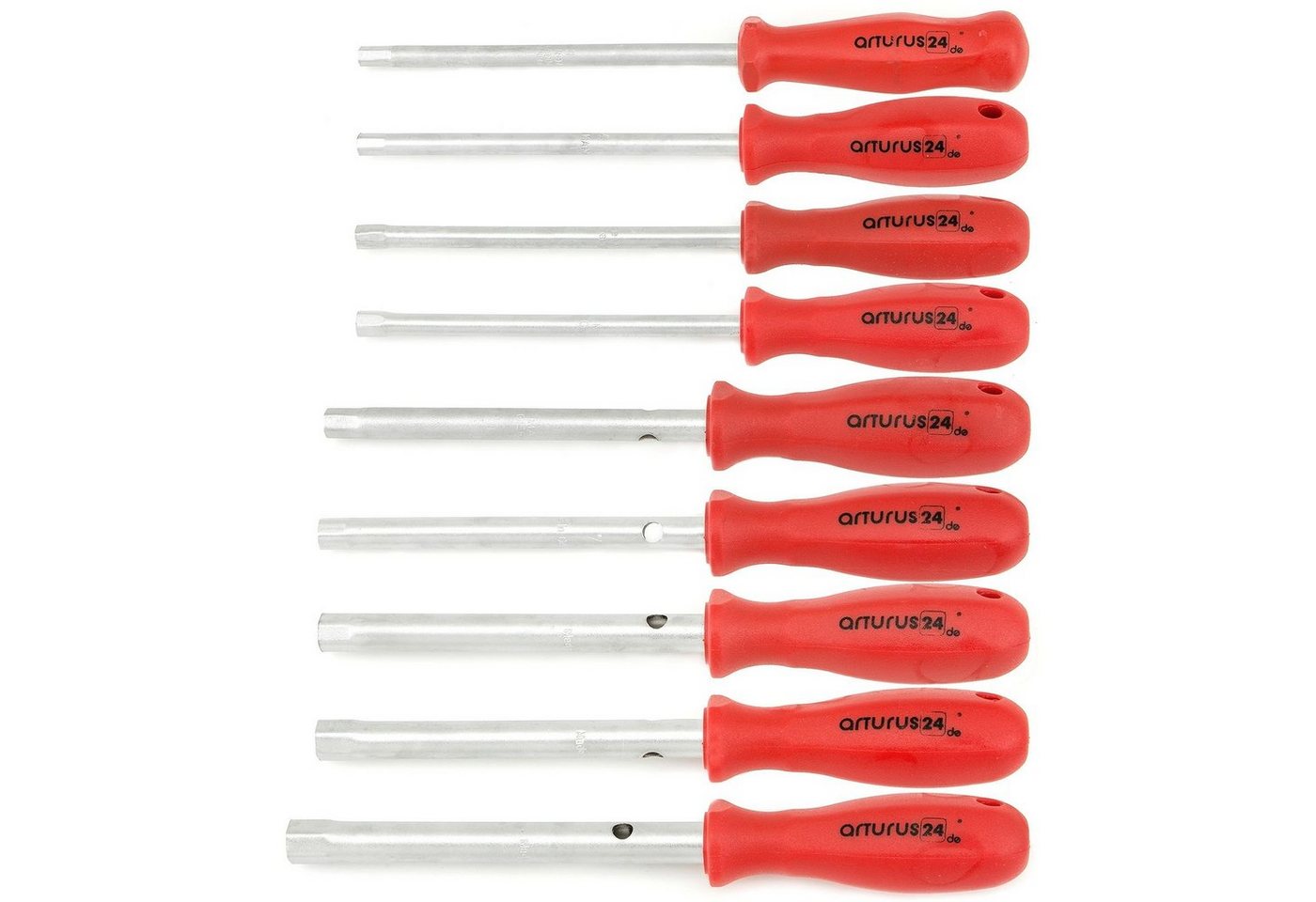 ECI Tools Schraubendreher Rohrsteckschlüssel Set 3 mm – 10 mm Typ 17003-17010, (Set mit 9 Steckschlüssel (3-10 mm) von ECI Tools