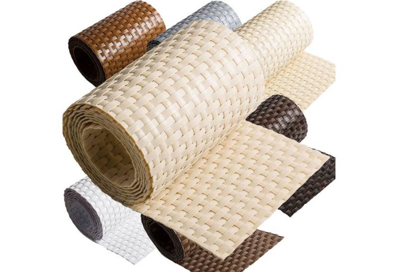 ECI Tools Sichtschutzstreifen Poly-Rattan Sichtschutzstreifen für Doppelstabzaun, (Rolle, 1-St), 19x255 cm von ECI Tools