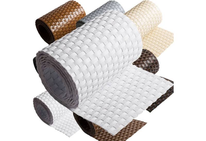 ECI Tools Sichtschutzstreifen Poly-Rattan Sichtschutzstreifen für Doppelstabzaun, (Rolle, 1-St), 19x255 cm von ECI Tools