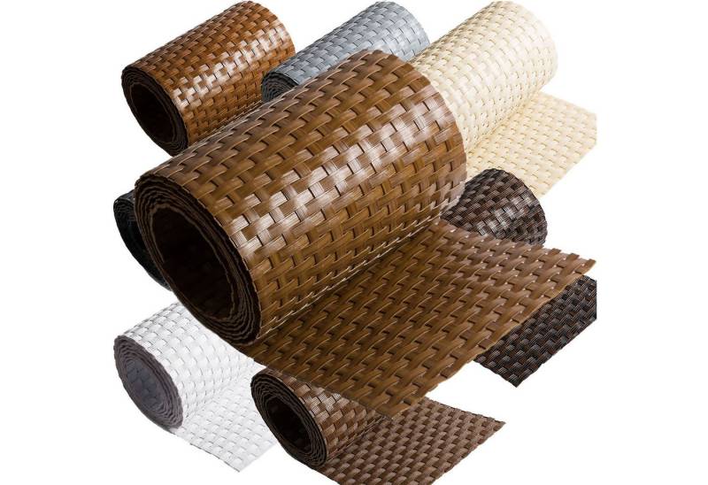 ECI Tools Sichtschutzstreifen Poly-Rattan Sichtschutzstreifen für Doppelstabzaun, (Rolle, 1-St), 19x255 cm von ECI Tools