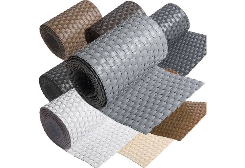 ECI Tools Sichtschutzstreifen Poly-Rattan Sichtschutzstreifen für Doppelstabzaun, (Rolle, 1-St), 19x255 cm von ECI Tools