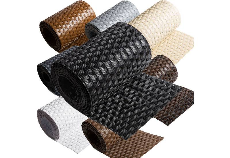 ECI Tools Sichtschutzstreifen Poly-Rattan Sichtschutzstreifen für Doppelstabzaun, (Rolle, 1-St), 19x255 cm von ECI Tools