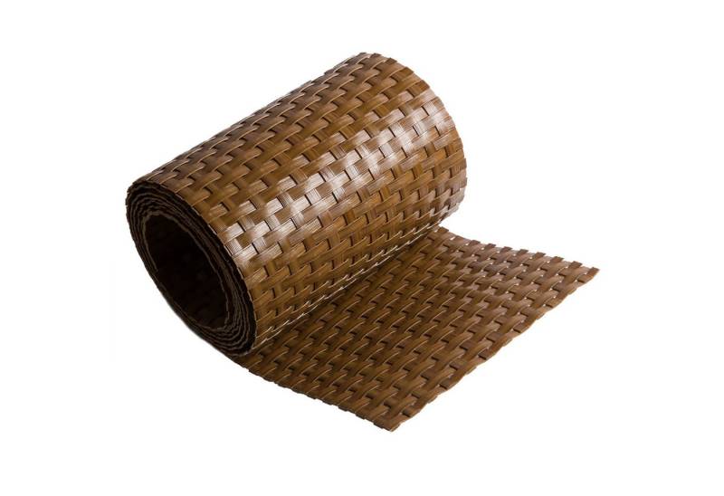 ECI Tools Sichtschutzstreifen Poly-Rattan Sichtschutzstreifen für Doppelstabzaun, (Rolle, 10-St), 19x255 cm von ECI Tools