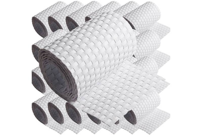 ECI Tools Sichtschutzstreifen Poly-Rattan Sichtschutzstreifen für Doppelstabzaun, (Rolle, 25-St), 19x255 cm von ECI Tools