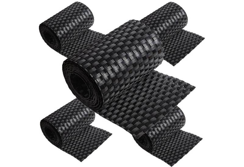 ECI Tools Sichtschutzstreifen Poly-Rattan Sichtschutzstreifen für Doppelstabzaun, (Rolle, 5-St), 19x255 cm von ECI Tools