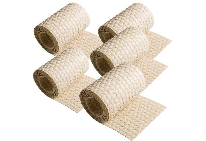 ECI Tools Sichtschutzstreifen Poly-Rattan Sichtschutzstreifen für Doppelstabzaun, (Rolle, 5-St), 19x255 cm von ECI Tools