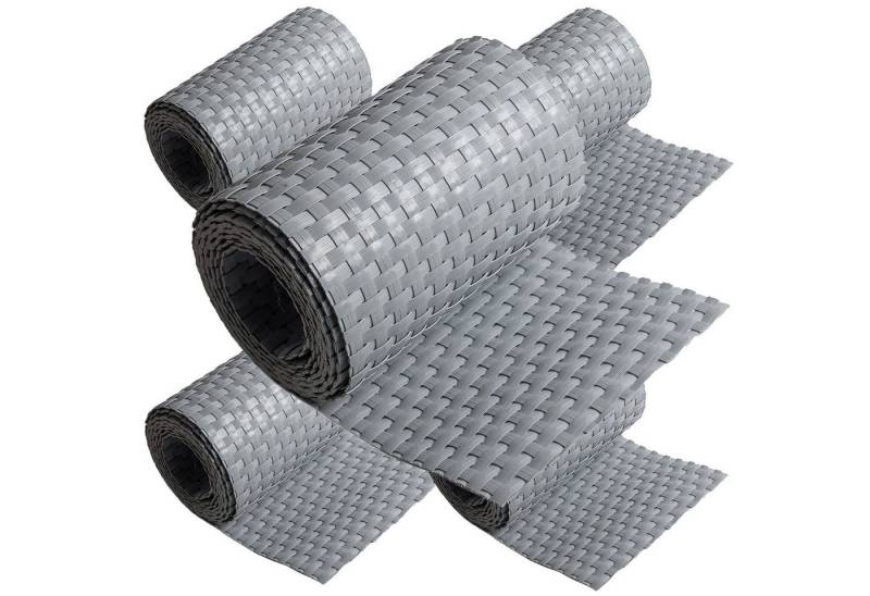 ECI Tools Sichtschutzstreifen Poly-Rattan Sichtschutzstreifen für Doppelstabzaun, (Rolle, 5-St), 19x255 cm von ECI Tools