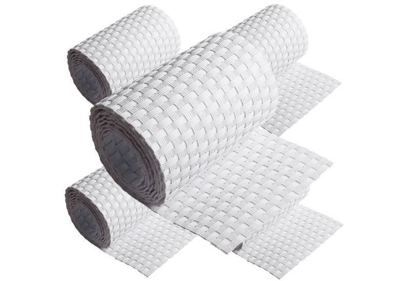 ECI Tools Sichtschutzstreifen Poly-Rattan Sichtschutzstreifen für Doppelstabzaun, (Rolle, 5-St), 19x255 cm von ECI Tools