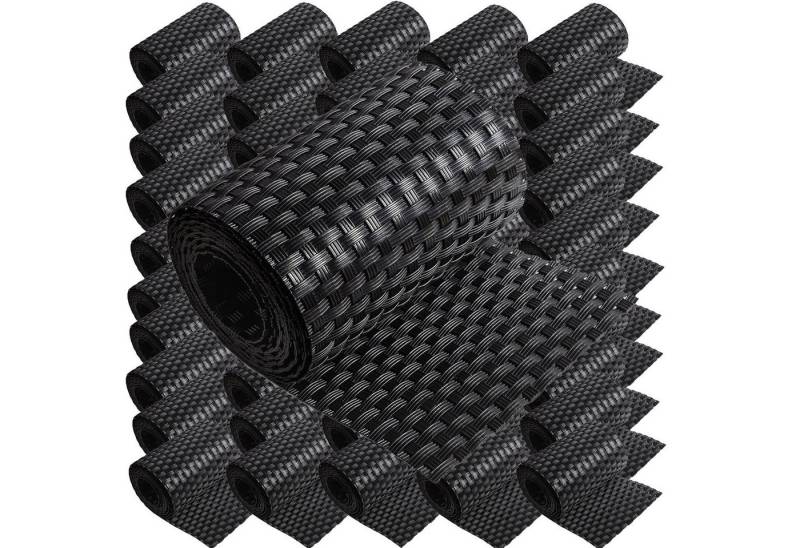 ECI Tools Sichtschutzstreifen Poly-Rattan Sichtschutzstreifen für Doppelstabzaun, (Rolle, 50-St), 19x255 cm von ECI Tools