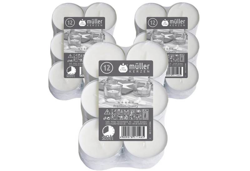 ECI Tools Teelicht 3 x 12er Flat Pack Ø 55 mm Maxi Lichter Teelichter Teelichte (3-tlg) von ECI Tools