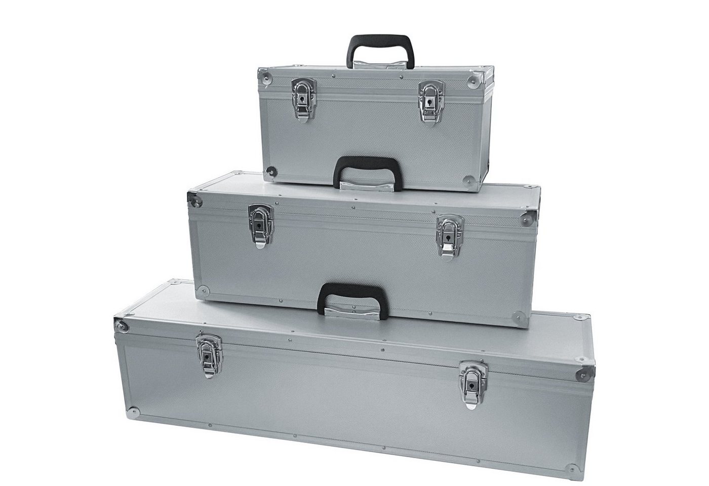 ECI Tools Werkzeugkoffer Alubox Alukoffer Silber Koffer Aufbewahrung leer 20x20xversch.Längen (Instrumentenkoffer Fotokoffer, (1 Stück Länge nach Wahl), 40 cm, 60 cm oder 80 cm-Länge erhältlich von ECI Tools