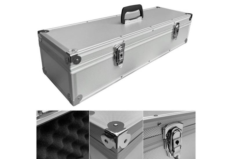 ECI Tools Werkzeugkoffer Aluminium Koffer Silber Entnehmbarer Deckel (LxBxH) 650 x 200 x150 mm von ECI Tools