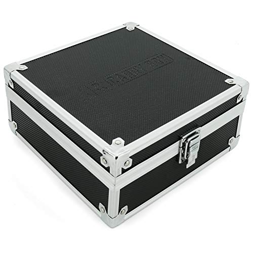AR Carry Box® Kleine Alubox Alukoffer Aluminium Koffer Werkzeugkoffer leer 200x200x90mm Alu/Schwarz von ECI