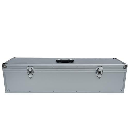 Alubox Alukoffer Silber Koffer Werkzeugkoffer Aufbewahrung leer 20x20x40/60/80/100/115 cm nach Wahl (100 cm) von ECI