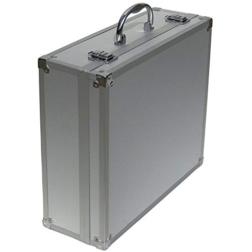 ECI® Aluminium Koffer Silber mit Würfelschaum LxBxH 350 x 300 x120 mm Leer-Koffer Alukoffer Alu Box von ECI