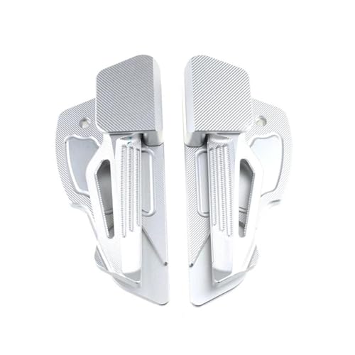 ECKBRJA Für Vespa Für Primavera 150 Für Sprint 125 150 150 Motorrad-Fußrastenverlängerung Fußpedaladapte Hintere Fußstütze Motorrad Fußrasten(Silber) von ECKBRJA