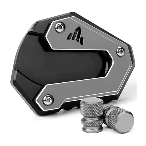 ECKBRJA Motorrad-Ständerfuß-Seitenständer-Verlängerungspolster-Stützplatte Für Y&amaha R7 YZFR7 YZF-R7 2021-2025 R9 YZFR9 YZF-R9 2025 YZF R7 R9 Seitenständerpolster(Grau,1 Satz) von ECKBRJA