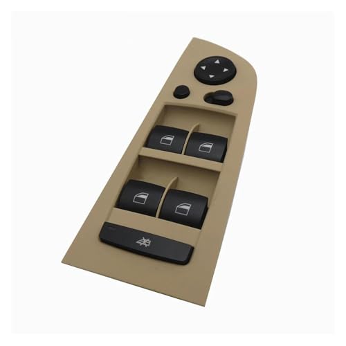 Fenstersteuerungsschalter Fensterheber-Steuerschalter Für E90 E91 2004-2013 3er 61319217329 61319217331 61319217332 61319217334(Beige Switch) von ECKBRJA