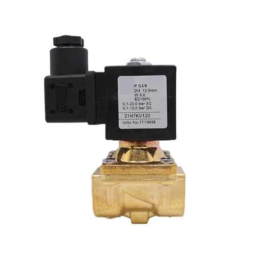 ECKRIDPRK 21H7KV120 21H8KV120 21H9KV180 DN15 1/2 DN20 Normalerweise geschlossenes 12-V-Magnetventil 220 V 24 V 110 V(21H8KV120(8W) DN15,12VDC) von ECKRIDPRK