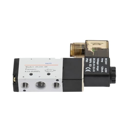 ECKRIDPRK 5-Wege-2-Positionen-Magnetventil 4V210-08 1/4" Anschlussgröße DC12V, 24V. AC110V, 220V,(AC220V) von ECKRIDPRK