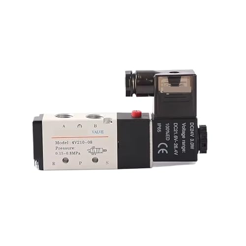 ECKRIDPRK Magnetventil 4V210-06-08-10 4V310-08-10 Zylinderumkehr 220 V Magnetventil 24 V(4V210-08B DC24V) von ECKRIDPRK