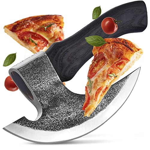 ECKWIN® Pizzaschneider | Wiegemesser für Pizza, Kräuter, & Co | Perfekte Männer Geschenke | Pizzamesser | Pizza Axt Wikinger | Pizza Zubehör für Männer (Dagwin) von ECKWIN