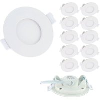 Arum Lighting - 10er Set Einbaustrahler led Panel Extraflach 3W Farbtemperatur: 4000K neutralweiß von ARUM LIGHTING