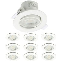 Arum Lighting - 10er-Set Valence 8W verstellbare LED-Einbaustrahler Equ. 75W Farbtemperatur: 4000K neutralweiß von ARUM LIGHTING