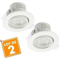 Arum Lighting - 2er Set Valence LED-Einbaustrahler 8W verstellbar Equ. 75W Farbtemperatur: Warmweiß 3000K von ARUM LIGHTING