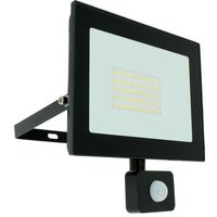 50W led Fluter Schwarz IP44 Bewegungsmelder | Farbtemperatur: Kaltes Weiß 6000K von ECLAIRAGE DESIGN