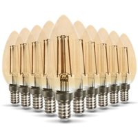 Set mit 10 LED-Lampen E14, bernsteinfarben, 4 w, 40 w, 400 lm Farbtemperatur: Warmweiß 2200K von ARUM LIGHTING