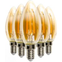 Los mit 5 LED-Lampen E14 C35 Amber Filament 4W von ECLAIRAGE DESIGN