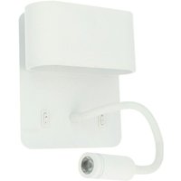 Sorya hotel led Wandleuchte 8W weiß mit Leselampe Température de Couleur: Blanc chaud 2700K von ECLAIRAGE DESIGN