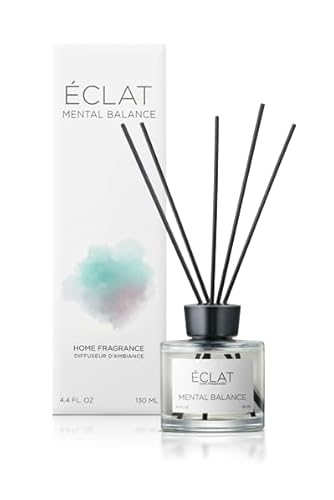 ÉCLAT Mental Balance Raumduft - langanhaltender Lufterfrischer mit hochwertigen Inhaltsstoffen - 130 ml - mit Filzstäbchen von ÉCLAT