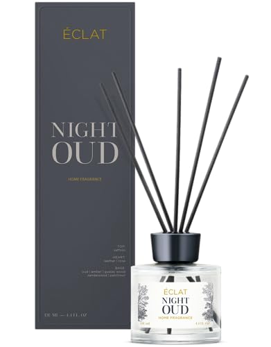 ÉCLAT Night Oud Raumduft - langanhaltender Lufterfrischer mit hochwertigen Inhaltsstoffen - 130 ml - mit Filzstäbchen von ÉCLAT