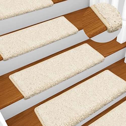 ECLAY Haushaltsbedarf Stufenmatten Treppenstufen Teppich Stufenmatten 15 Stück 65x25cm weiß von ECLAY