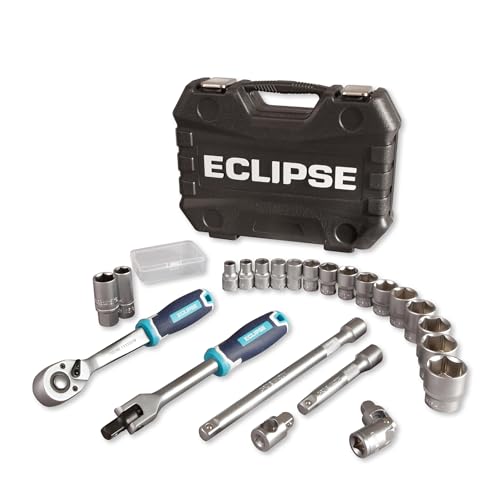 ECLIPSE Professional Tools ESS24PS ½ 24-teiliger Steckschlüsselsatz mit Vierkantantrieb (Imperial) von ECLIPSE