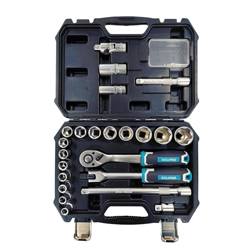 ECLIPSE Professional Tools ESS24PSM ½” 24-tlg. Steckschlüssel-Set mit Vierkantantrieb (metrisch) von ECLIPSE
