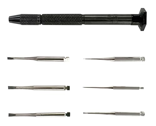 Eclipse Professional Tools 7772 Feinmechanik-Taschen-Schraubendreher-Set (1 Schraubendrehergriff und 6 austauschbare Schraubendreher-Bits) von ECLIPSE