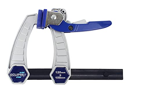 Eclipse Professional Tools ELC120-4 Schraubzwinge mit Schnelllöse-Hebel, 120 mm Backentiefe, 10 cm Eclipse Professional Tools ELC120-4 Schraubzwinge mit Schnelllöse-Hebel, 120 mm Backentiefe, 10 cm von ECLIPSE