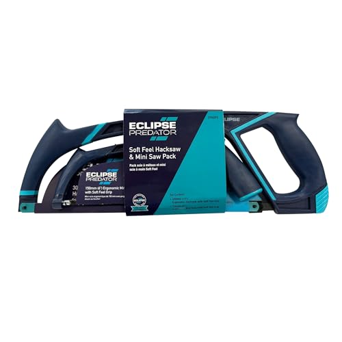 Eclipse Professional Tools EPH2PS Soft-Feel Bügelsäge (12") und Mini-Säge (6“) Set - Metallsägen-Bundle mit ergonomischem Komfortgriff und Schnellwechsel-Mechanismus für Sägeblätter von ECLIPSE