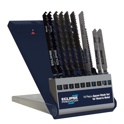 Eclipse Professional Tools EPT-WM10 Stichsägenblätter zum Schneiden von Holz und Metall, 10-teiliges Set von ECLIPSE