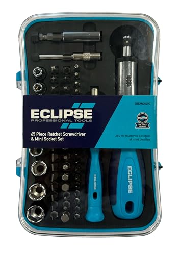 Eclipse Professional Tools ERSMS65PS 65-teiliges Set mit Ratschenschraubendreher und Mini-Steckschlüssel von ECLIPSE