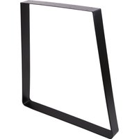71 cm Trapez Massivholz Tischbein Schwarzes Industrie Schreibtischbein von ECLV