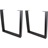U-Förmige Stahl Tischbeine 71 cm Schwarze Pulverbeschichtete Esszimmer -/Schreibtischbeine von ECLV