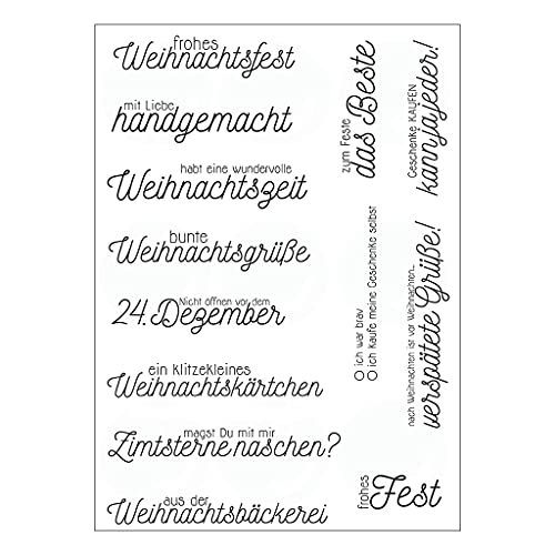 Deutsch Transparente Briefmarke, Silikon Stempel Set, Clear Stamps,DIY Scrapbooking Werkzeug Bastelei von ECMQS
